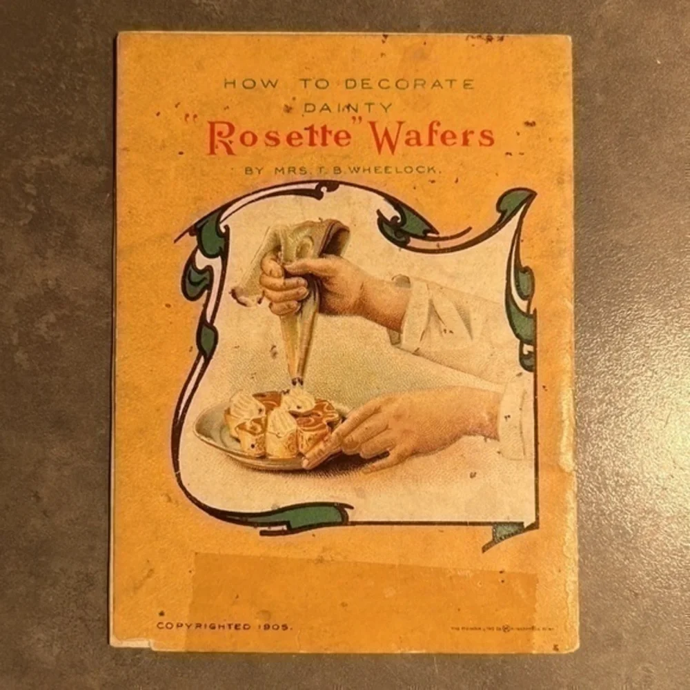 Antique Alfred Andresen & Co. rosette wafers waffle molds recipe booklet